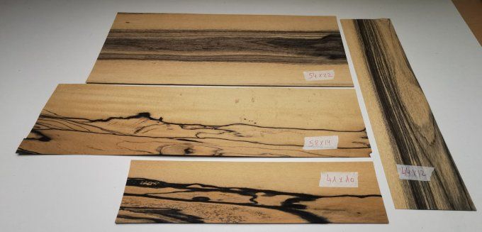 Ebène blanc, white ebony, placages.fr