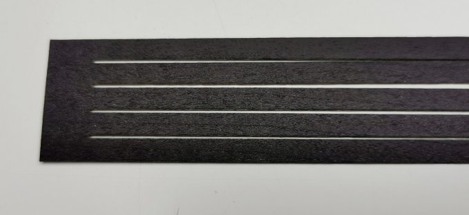 Lot 5x Filets de Tulipier teinté noir 60 x 0.5 cm