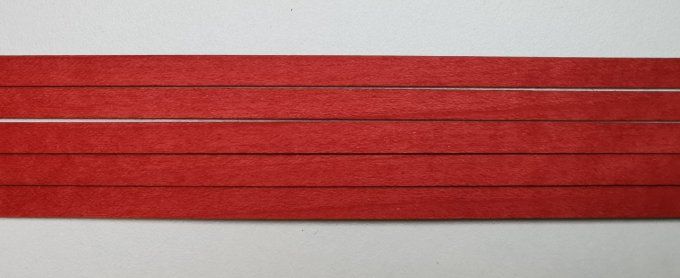 Lot 5x Filets de Tulipier teinté rouge 60 x 0.5 cm  