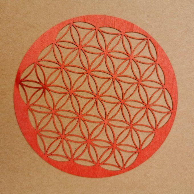 Carte de vœux 13 x 13 cm (fleur de vie )
