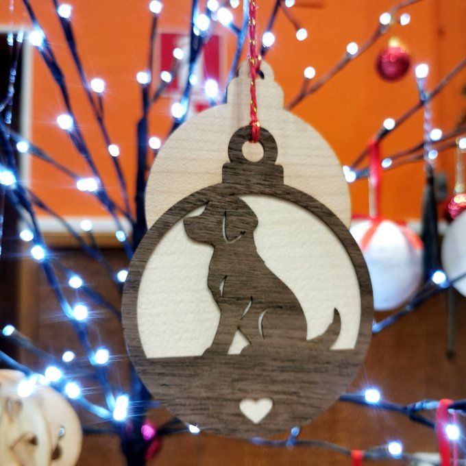 Boule de Noel Chien 8.5 cm  