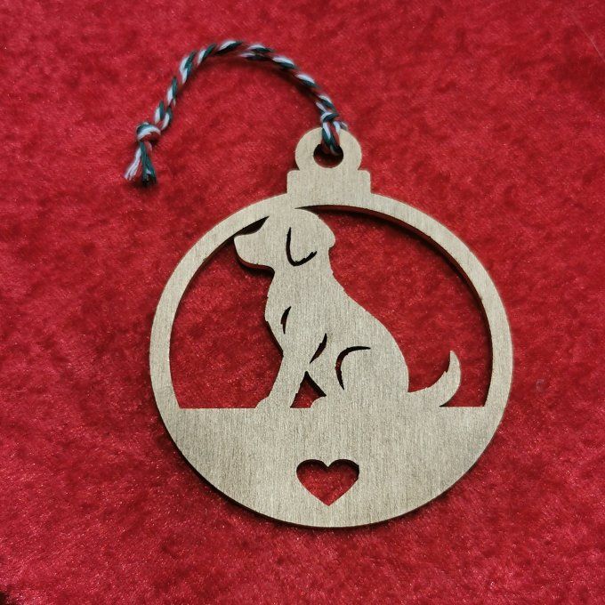 Boule de Noel Chien 8.5 cm