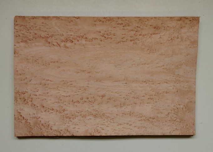 Erable moucheté teinté rose  20 x 30 cm    