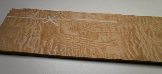Frêne pommelé 55 x 12 cm L31