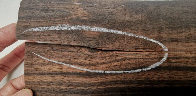 Ebène de Macassar 60 x 13 cm L21