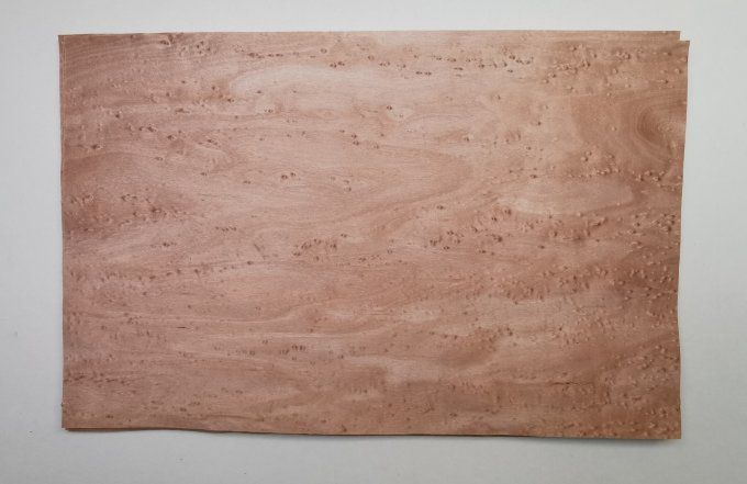Erable moucheté teinté rose  20 x 30 cm    