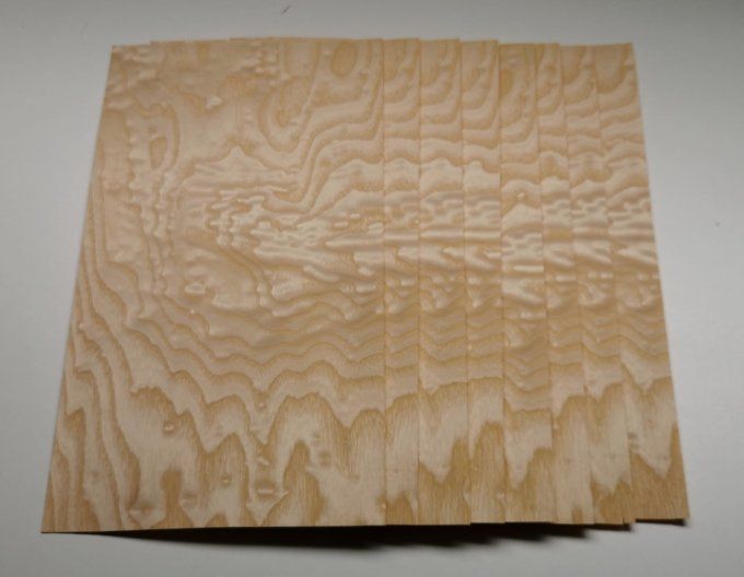 Lot 8x  Frêne pommelé 35 x 19 cm L94