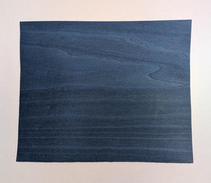 Tulipier teinté bleu nuit placages.fr