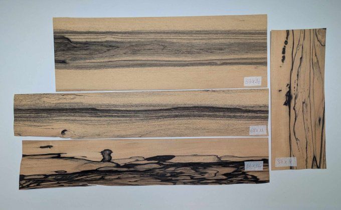 Lot 4x Ebène blanc ép 0.6 mm (125)