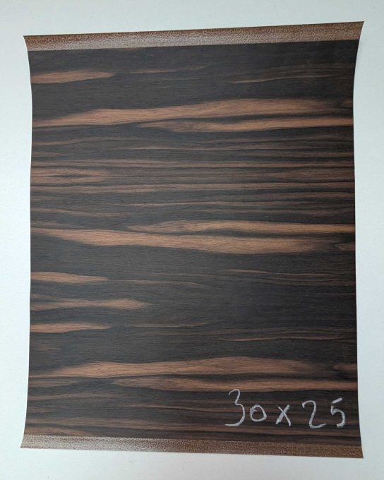 Lot 3x Ebène de Macassar sur support non tissé ép 0.6 mm (B)  