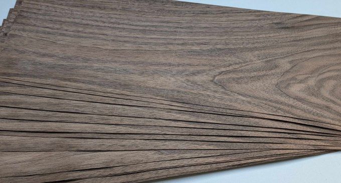 Lot 15x Noyer français 46 x 15 cm ép 0.6 mm (125)