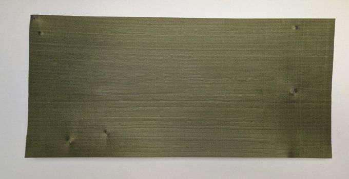 Tulipier teinté vert olive 60 x 28 cm ép 0.6 mm   