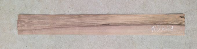 Lot 4 feuilles de Noyer français ép 0.6 mm 165 x 21 cm  = 1.38 m²  (178)