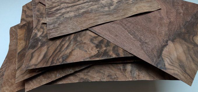Lot plusieurs feuilles de Loupe de Noyer (333 g)  ép 0.6 mm D5