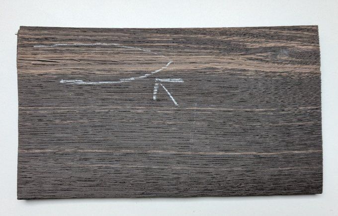 Lot 14x Chêne des marais 27 x 15 cm ép 0.6 mm (106A) 